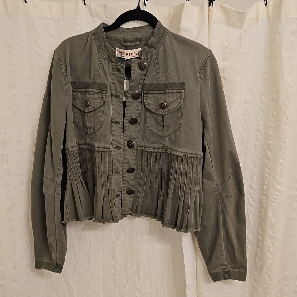 Free People Women's Green Jacket
